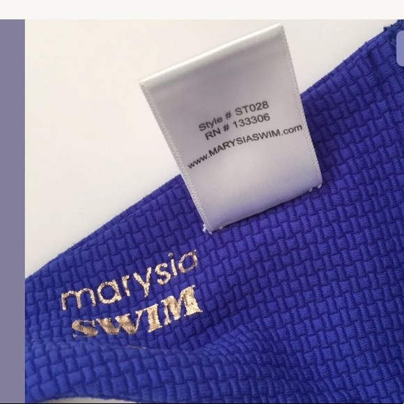 NWT Marysia Scalloped Blue Bikini Top - Picture 7 of 8